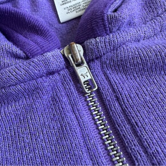 Victoria's Secret PINK | Purple Script Full Zip Logo Hoodie | Size Extra Small - Picture 6 of 11